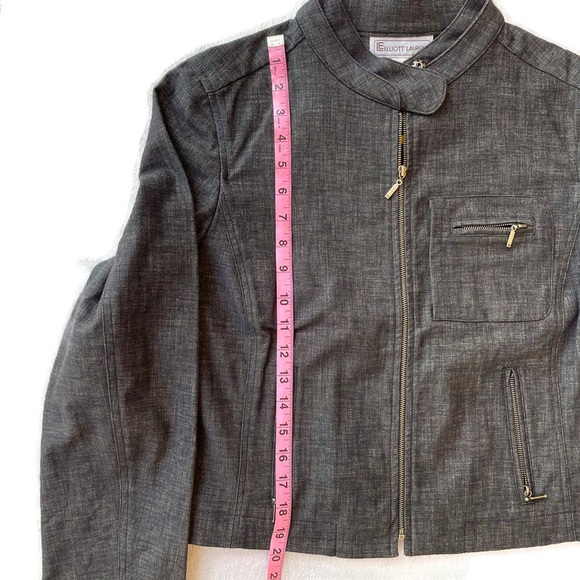 ELLIOTT LAUREN Black Denim Jacket - Picture 8 of 14